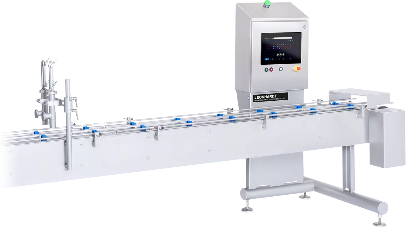 Liniensteuerung einer LEONHARDT Dosierlinie mit 15-Zoll-Touchscreen-HMI